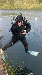 Instructor jumps in