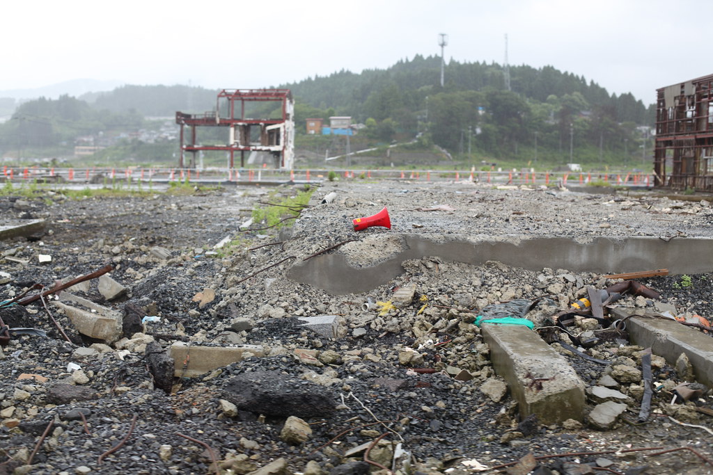 Scene of tsunami debris
