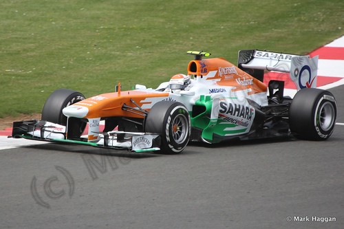 Adrian Sutil in Qualifying for the 2013 British Grand Prix