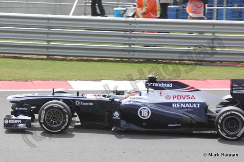 Pastor Maldonado in Free Practice 3 at the 2013 British Grand Prix