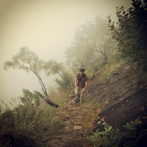 Misty mountain hike.