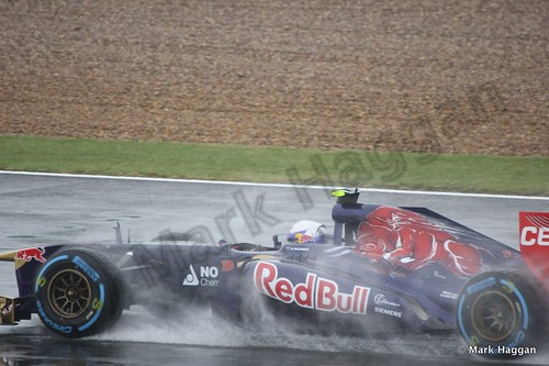 Daniel Ricciardo in Free Practice 1 for the 2013 British Grand Prix