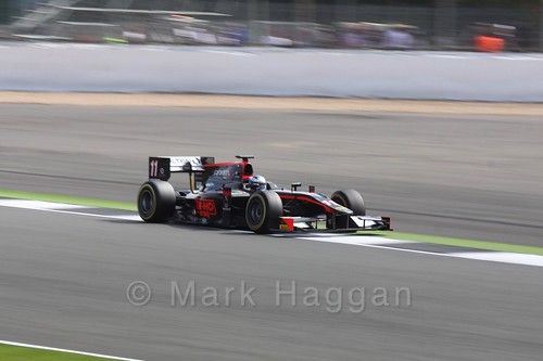 Gustav Malja in the Rapax car in GP2 Qualifying at the 2016 British Grand Prix