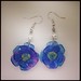紫の花のピアス #shrinkplastic #flower #earrings #shrinkydinks #プラバン #プラ板 #ハンドメイド #accessories #handmade