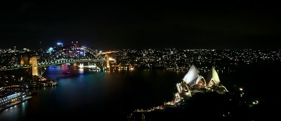 Amazing Sydney Harbour with Opera House and Harbor Bridge Pano shot