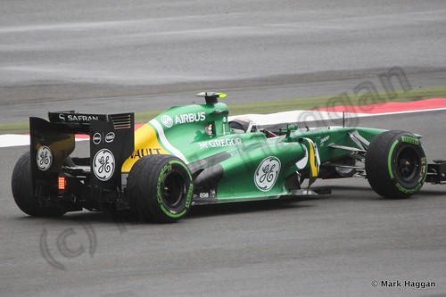 Giedo van der Garde in Free Practice 2 at the 2013 British Grand Prix