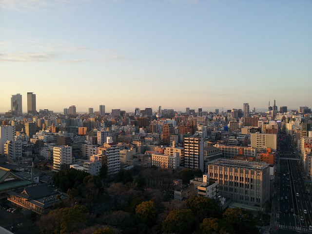 名古屋の都心は写真一枚に納まりますね。