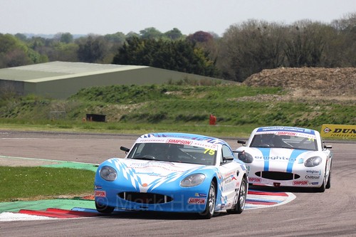 Stuart Middleton and Will Tregurtha in the Ginetta Juniors during the BTCC Thruxton Weekend: 8th May 2016