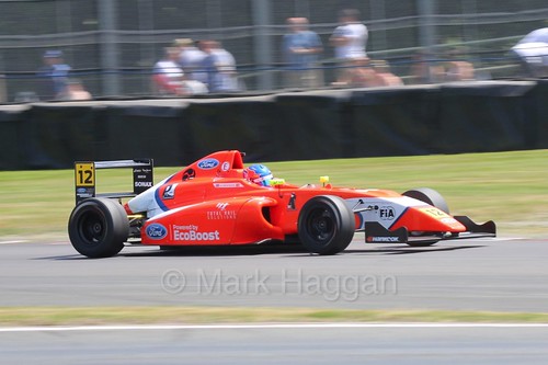 Ayrton Simmons in British Formula Four during the BTCC weekend at Oulton Park, June 2016