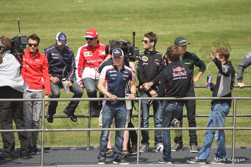 The Drivers' Parade at the 2013 British Grand Prix