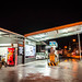 petrol station at night