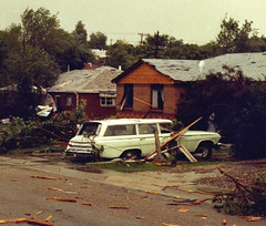 June 3, 1981 - Tornado damage in Thornton, Colorado. (City of Thornton)