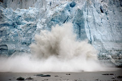 Hubbard Glacier calving Alaska.