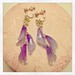 藤の花のプラバンイヤリング  #wisteria #shrinkplastic #earrings #プラバン #プラ板 #shrinkydinks