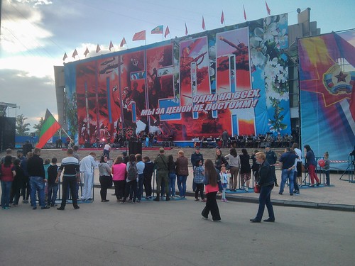 stage for Lugansk victory day