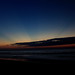 Ocean and Moon at sunrise<br /><span style="font-size:0.8em;">A sunrise at Cocoa Beach.  The moon was still bright and high in the sky as the sun was rising, leading to a magical moment in time.</span>