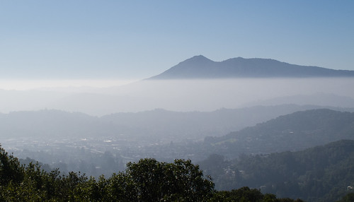 Inversion layer and Mount Tam