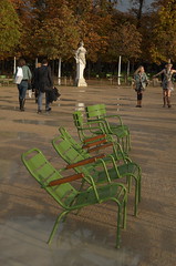 Seats in the Tuileries garden - Paris