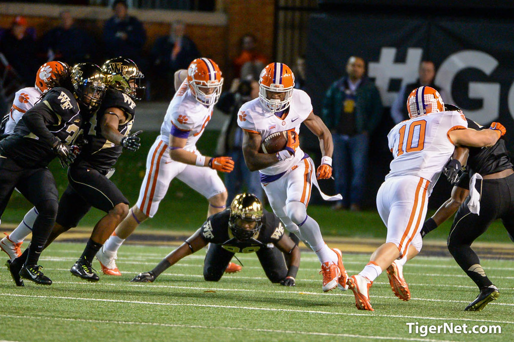 Clemson Football Photo of TJ Green and Wake Forest