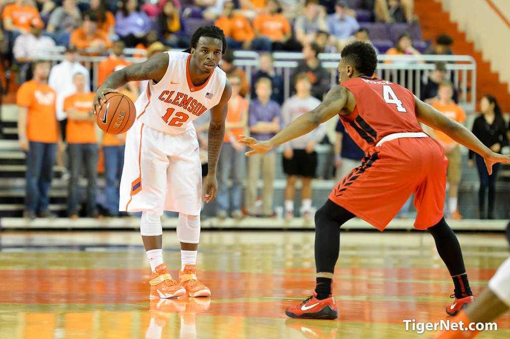 Clemson Basketball Photo of Rod Hall and rutgers