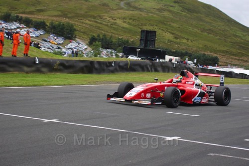 Frank Bird in British Formula Four race 2 during the BTCC Knockhill Weekend 2016