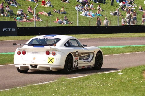 Daniel Harper in the Ginetta Juniors Race during the BTCC Weekend at Thruxton, May 2016