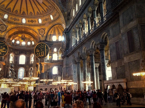 Interior shot of the Haia Sophia • <a style="font-size:0.8em;" href="http://www.flickr.com/photos/96277117@N00/15042379534/" target="_blank">View on Flickr</a>