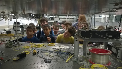 Visit of 4th grade school children at National Technical University of Athens (Photonics Communication Research Laboratory)