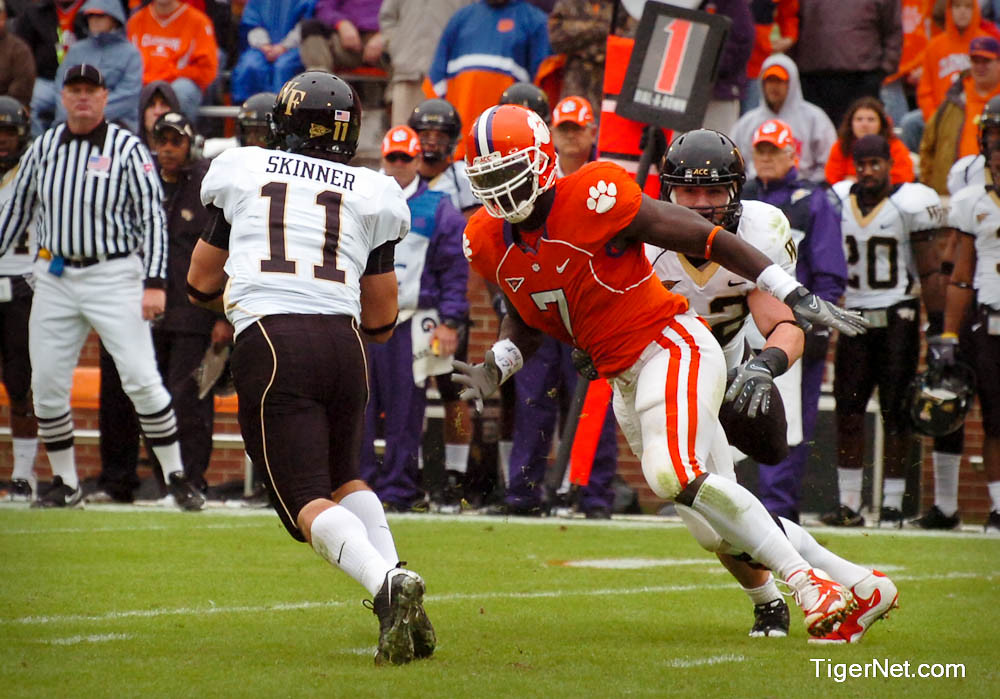 Clemson Football Photo of Ricky Sapp and Wake Forest