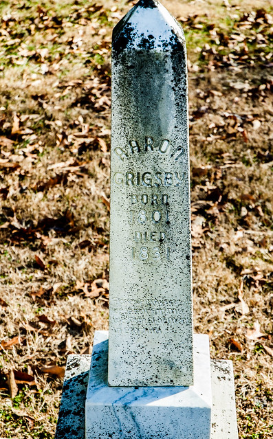 Lincoln State Park - Aaron Grigsby grave site - January 5, 2015