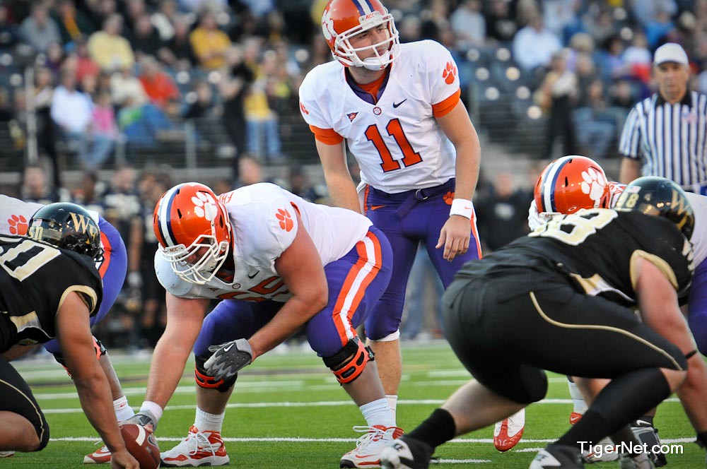 Clemson Football Photo of Dalton Freeman and Kyle Parker and Wake Forest
