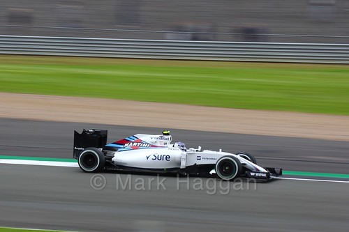 Valtteri Bottas in his Williams during Free Practice 1 at the 2016 British Grand Prix
