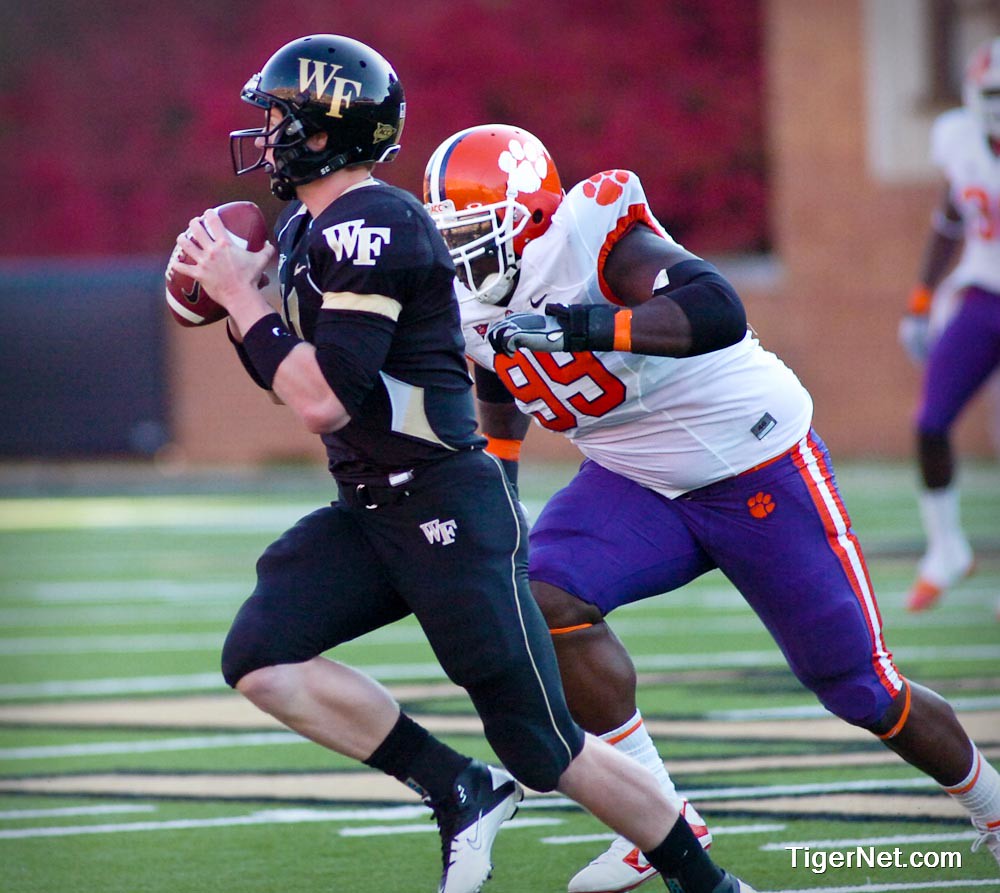 Clemson Football Photo of Jarvis Jenkins and Wake Forest