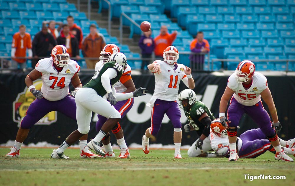 Clemson Football Photo of Antoine McClain and Bowl Game and Kyle Parker and southflorida