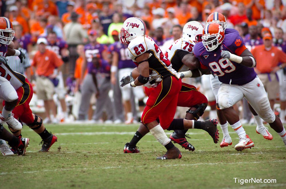 Clemson Football Photo of Jarvis Jenkins and Maryland