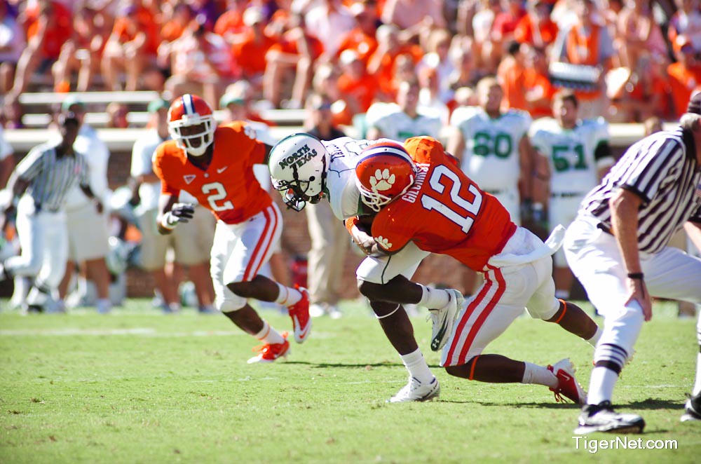 Clemson Football Photo of Marcus Gilchrist and northtexas