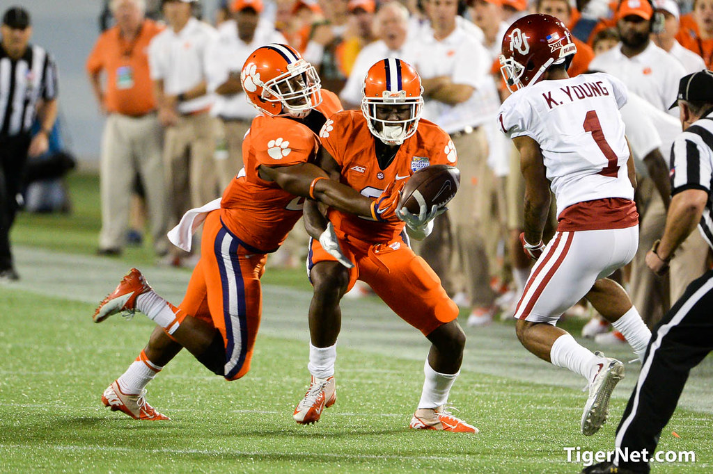 Clemson Football Photo of Mackensie Alexander and Robert Smith and Russell Athletic Bowl
