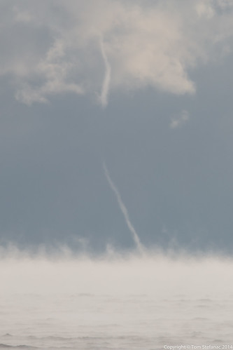 Elongated steam devil over Lake Ontario • <a style="font-size:0.8em;" href="http://www.flickr.com/photos/65051383@N05/16242965605/" target="_blank">View on Flickr</a>
