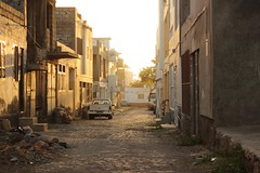 Sunset in the street