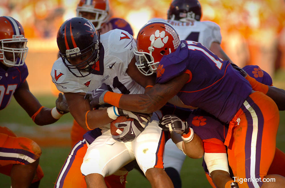 Clemson Football Photo of Kavell Conner and Virginia