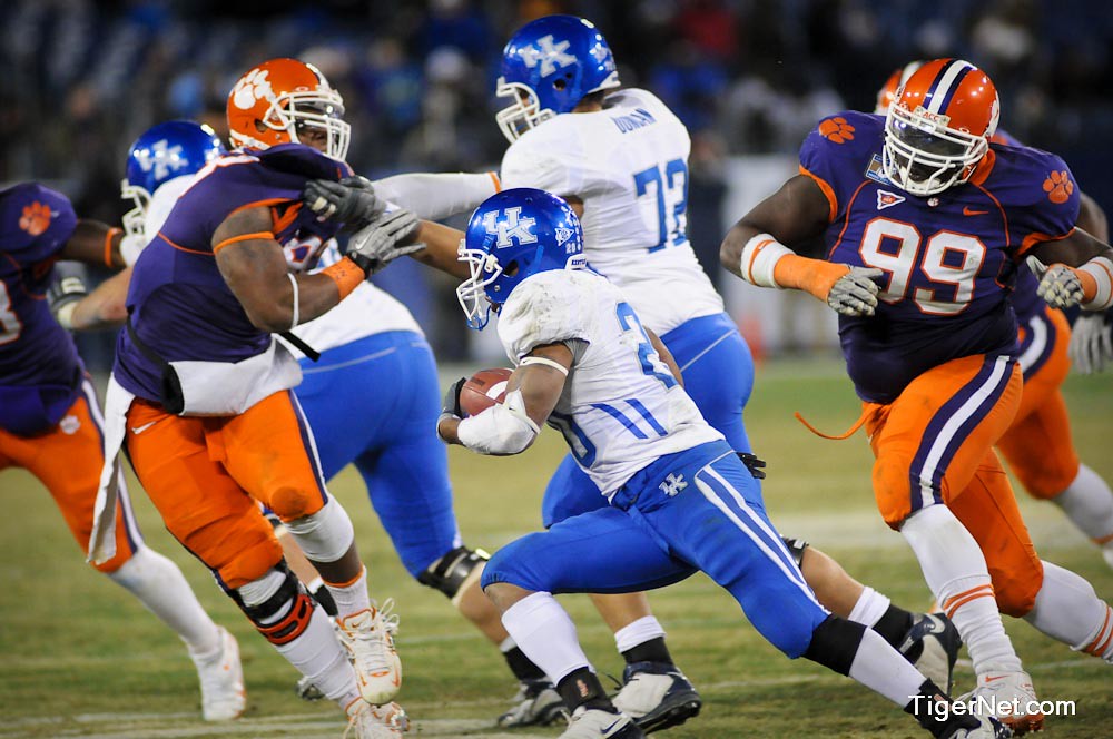 Clemson Football Photo of Bowl Game and Jarvis Jenkins and kentucky