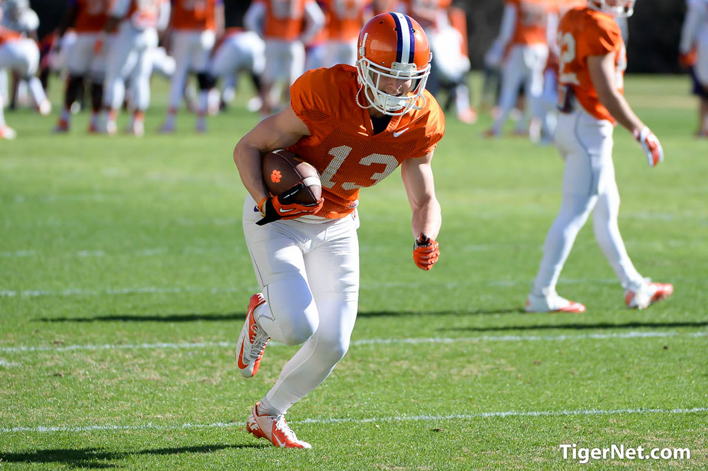 Clemson Football Photo of Adam Humphries and bowlpractice