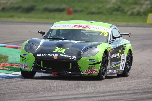 Greg Johnson in the Ginetta Juniors Race during the BTCC Weekend at Thruxton, May 2016