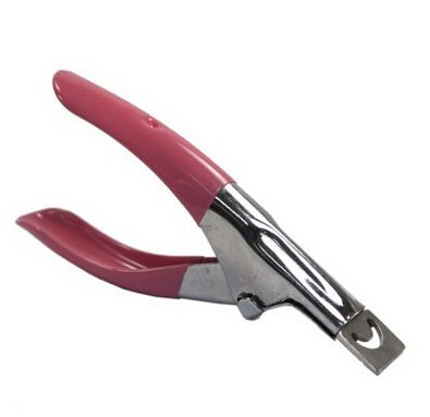 niceEshop Cosmetic Tool Red Handle Stainless Steel Nail Art Clipper/Acrylic Uv Gel False Tips Cutter