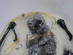 In Palau they eat fruit BAT soup. So i had to taste it myself.