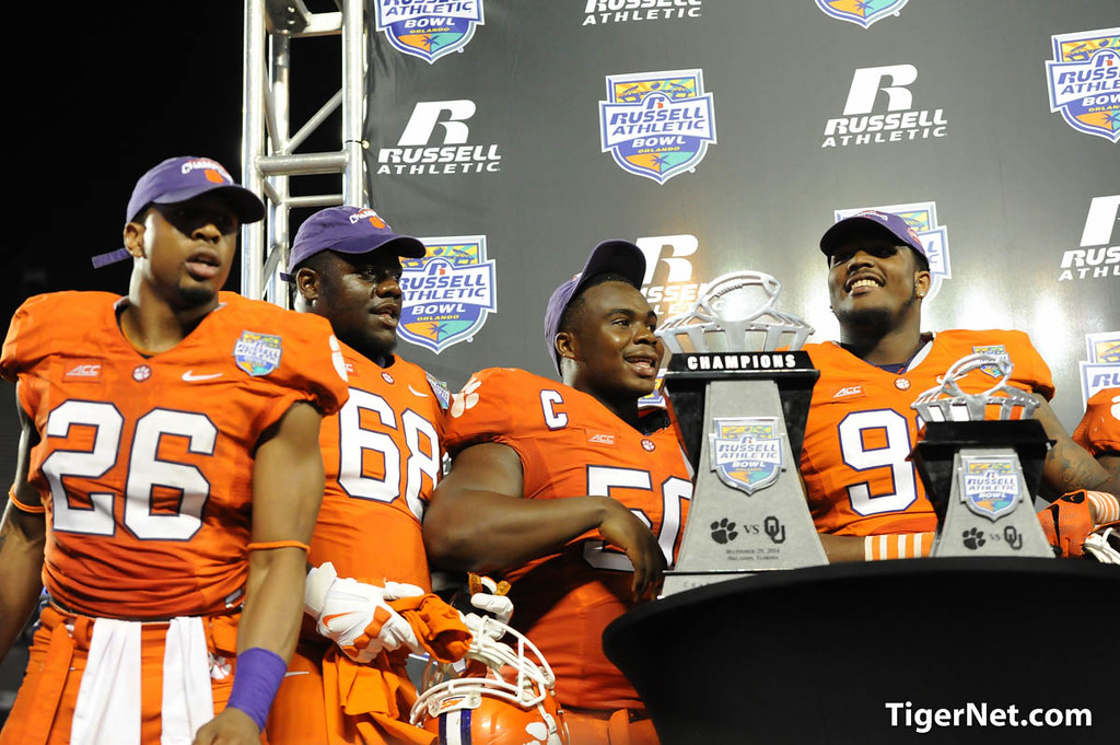 Clemson Football Photo of Corey Crawford and Russell Athletic Bowl and Grady Jarrett