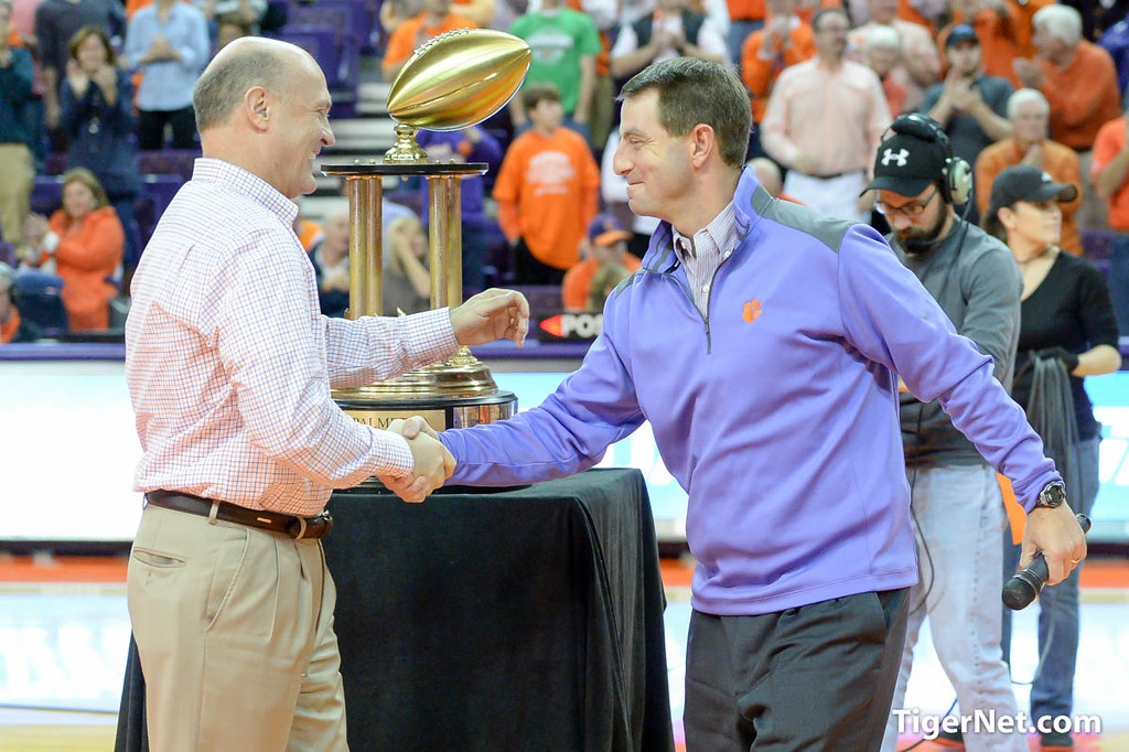 Clemson Football Photo of Dabo Swinney and Jim Clements and Russell Athletic Bowl