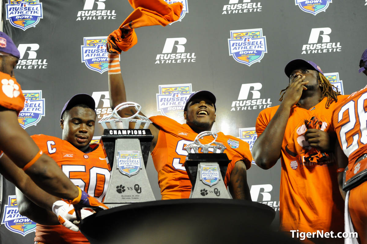 Clemson Football Photo of Corey Crawford and Grady Jarrett and Russell Athletic Bowl