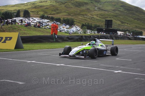 Zane Goddard in the final British Formula Four race during the BTCC Knockhill Weekend 2016