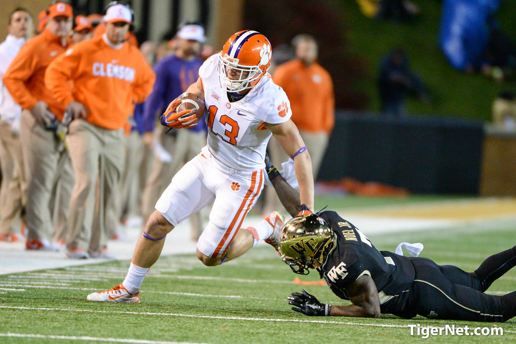 Clemson Football Photo of Adam Humphries and Wake Forest